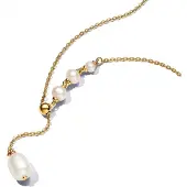 Pandora 363259C01-65 Damen-Kette mit Süßwasser-Zuchtperlen Goldfarben