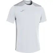 Joma Championship Vi Kurzarm-t-shirt Weiß,Grau L Frau Weiß,Grau L