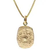 Trendor 15382-07 Krebs Sternzeichen Gold 333 / 8K mit vergoldeter Silberkette