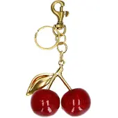 Manfield Goldfarbener Taschen-Charm Kirsche | Größe Onesize
