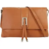 Cluty Umhängetasche Damen cognac