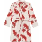 OAS Bademantel Robe Unisex Red Paisley-S/M