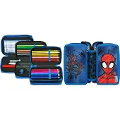 Undercover Spider-Man - Federmäppchen mit 3 Fächern - 30-teilig