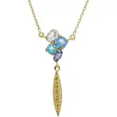 Victoria Cruz A4789-MDG Damen-Kette Lisbon Goldfarben Blautöne