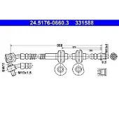 Ate Bremssattel 24.3381-9958.5 für Saab 9-5