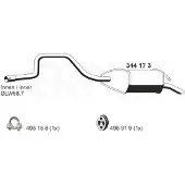 ERNST 344173 Endschalldämpfer für FORD MONDEO III (B5Y) Auspuff