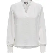 ONLY "ONLMETTE V-NECK LS SMOCK TOP NOOS WVN" Kunstfaser, regular fit