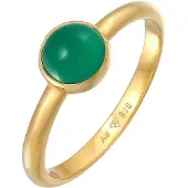 Elli Ring Achat Edelstein Solitär 925 Silber Rhodiniert Elli Premium Gold