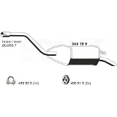 ERNST 344159 Endschalldämpfer für FORD MONDEO III Kombi (BWY) Auspuff