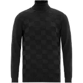 Cipo & Baxx Rollkragenpullover "Pullover" 1 Stk. mit kariertem Strickmuster, CP241