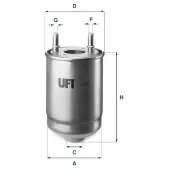 Ufi Kraftstofffilter 24.186.00