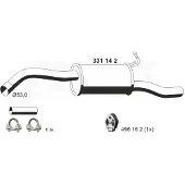 ERNST 331142 Endschalldämpfer für FORD TRANSIT CONNECT (P65, P70, P80) Auspuff