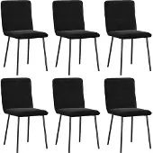 vidaXL Esszimmerstühle 6 Stk. Schwarz Samt