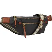Camel active Bauchtasche "Bari" aus hochwertigem matten Nylon mit gestreiftem Gewebeband