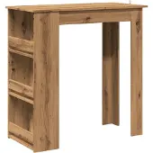 vidaXL Bartisch mit Regal Artisan-Eiche 102x50x103,5 cm