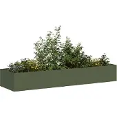 vidaXL Pflanzgefäß Olivgrün 280x80x40 cm Stahl