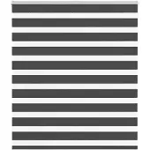 vidaXL Doppelrollo Schwarz 135x100 cm Stoffbreite 130,9 cm Polyester