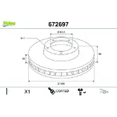 Valeo Bremsscheibe COATED 672697