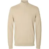 Selected Herren Pullover & Cardigans Slhberg Half Zip Cardigan Noos - Beige - Größe L