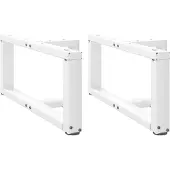 vidaXL Couchtischbeine T-Form 2 Stk. Weiß 60x25x(30-31) cm Stahl