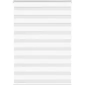 vidaXL Doppelrollo Weiß 110x150 cm Stoffbreite 105,9 cm Polyester