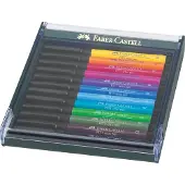 Faber-Castell 267421 - Tuschezeichner Pitt Artist Pen brush, 12-er Packung, Basic