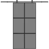 vidaXL Schiebetür mit Beschlag 102,5x205 cm Hartglas & Aluminium