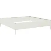 vidaXL Hochbeet Weiß 100x100x26 cm Stahl