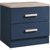 Vente-unique Nachttisch Skaido Blau Naturfarben Hell 50 cm