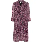 Kaffe Midikleid "Damen Kleid KAsilja", Damen, Gr. 44, N-Gr, bunt (sun, dried brush print), Obermaterial: 100% Polyester PES., Kleider Midikleid