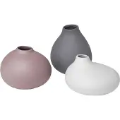 Blomus Vase Nona Pewter / Off-White / Bark (3er-Set)