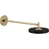 UMAGE Asteria Long LED-Wandlampe, schwarz/messing, Stecker - , Asteria Long, dimmbar, Gold / Messing, für Wohnzimmer, Metall, Design