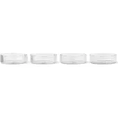Ferm Living Schüsseln Ripple Clear 12 cm (4er-Set)