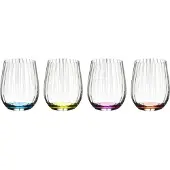 Riedel Tumbler Collection Optical Happy O Gläserset, 4er Set, Bunte Gläser, Glas, 344 ml, 5515/44