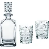 Nachtmann Whiskyglas "Whiskygläser + Karaffe Bossa Nova 3er Set transparent" Erhöhte Bruchfestigkeit