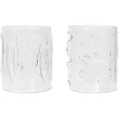 Ferm Living Wasserglas Doodle Tall Clear Doodle 350 ml (2er-Set)