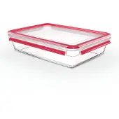 Tefal Masterseal Fresh Frischhaltedose, rechteckig, 3 L, Glas, transparent, stapelbar, luftdicht, geeignet für Backofen und Gefrierschrank, N1041210