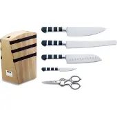 F. Dick Dick Messerblock mit Küchenmesser 1905 Santoku Kochmesser + Schere X50CrMoV15