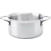 De Buyer Kochtopf Edelstahl Alchimy-Serie - 16cm Durchmesser, 1,3L Kapazität, Induktionsgeeignet, Französische Herstellung