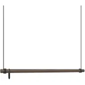 Lind DNA - Swing Hängegarderobe L (110 cm), Eiche geräuchert / Leder schwarz