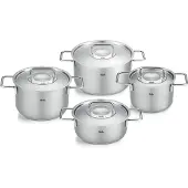 Fissler Topf-Set Pure Collection aus Rostfreiem Edelstahl Deckeln (4-Teilig)