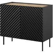 Cama 2D ONDA Kommode 98x45x85 schwarz, Schwarz, Partikelbord, Modern, Rechteckig, Partikelbord, Laminat