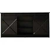 Cama Kommode 160x80x35 GRANERO schwarz/schwarz glänzend, Schwarz, Partikelbord, Einfarbig, Modern, Rechteckig, Partikelbord