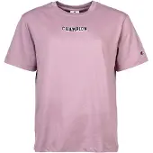 Champion Damen T-Shirt - Crewneck, Rundhals, Kurzarm, Baumwolle, Logo, einfarbig