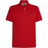 Tommy Hilfiger Herren Poloshirt Kurzarm 1985 Regular Fit, Mehrfarbig (Medium Red