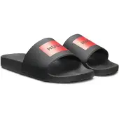 HUGO für Herren. 50548061 Flip-Flops mit Logo auf dem Riemen schwarz (39), Wohnung, Keine, Strandbekleidung