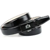 Anthoni Crown Ledergürtel , Damen, Gr. 100, schwarz, Leder, unifarben, Gürtel Ledergürtel, mit filigraner Glas-Schließe