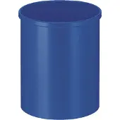 Huismerk Runder Papierkorb Metall 15 Liter blau