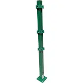 Peddy Shield Eckpfosten 110 cm mit Montageplatte bzw. Fuß für Stab- u. Doppelstabmatte grün (RAL 6005)