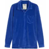 OAS Poloshirt Velours Long Sleeve Herren Azur-M